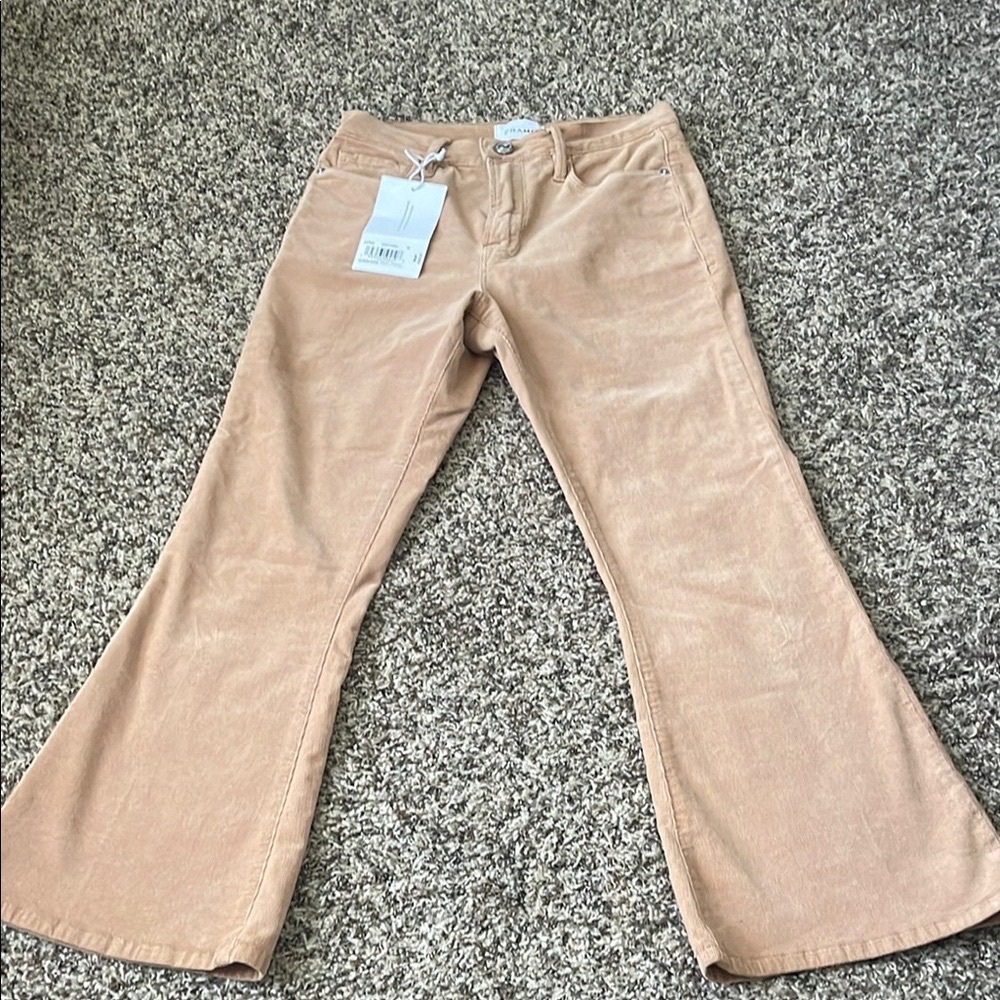 Elegant Tan Flare Jeans for Women
